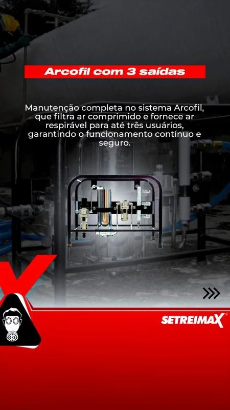 Cavalete filtrante de ar mandado